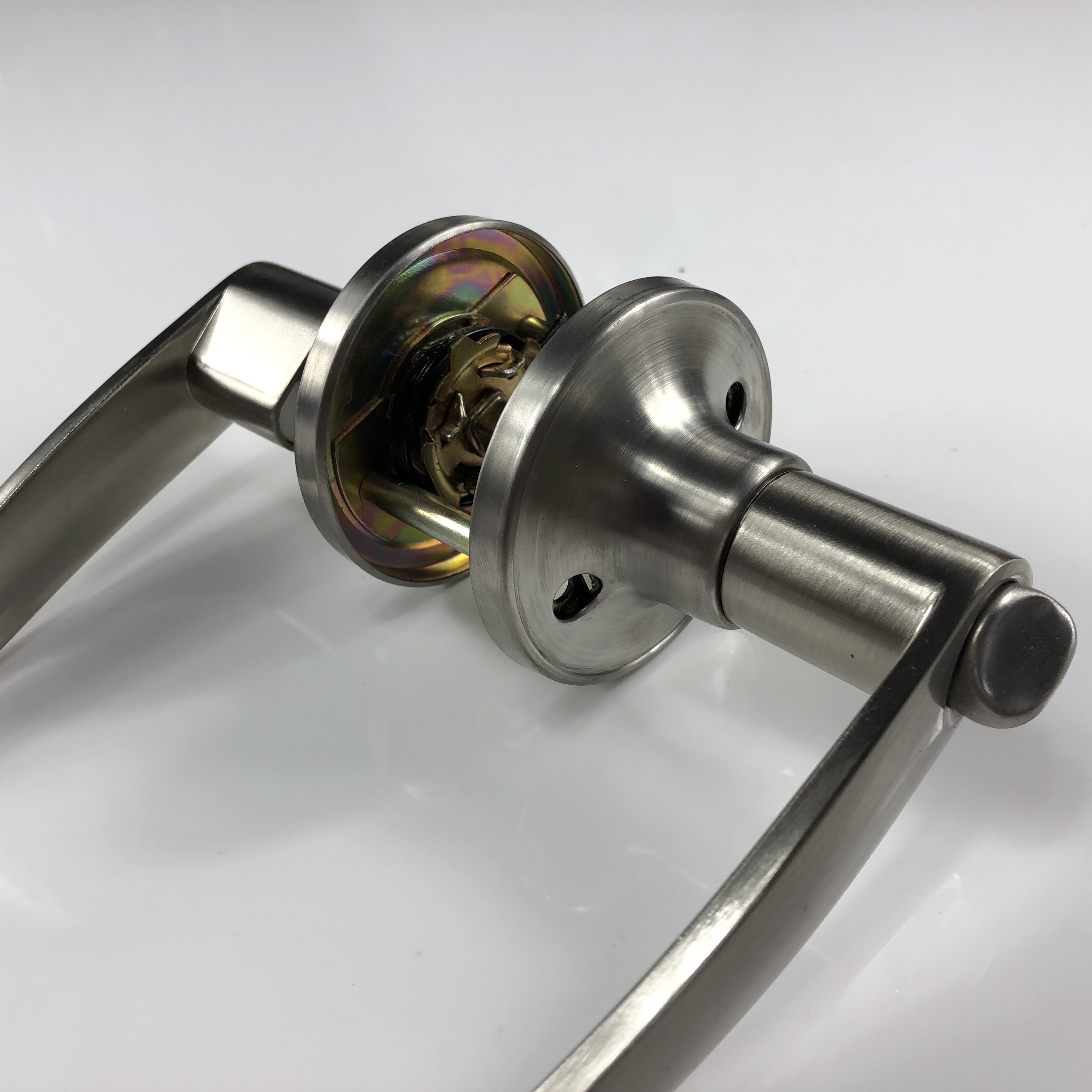 Zinc alloy three bars lock plate handle hardware interior wooden bedroom door us-european style bathroom lock