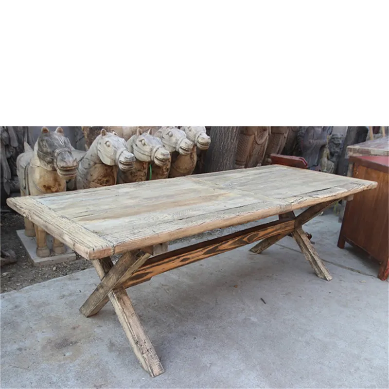 Antique Wood Table Chinese Antique Vintage Rustic Natural Original Recycle Wood Table