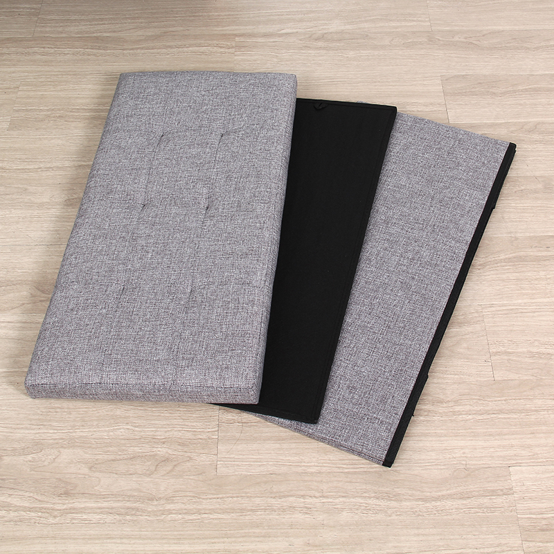 pouf ottoman 76*38*38 linen fabric foldable stool many colors available