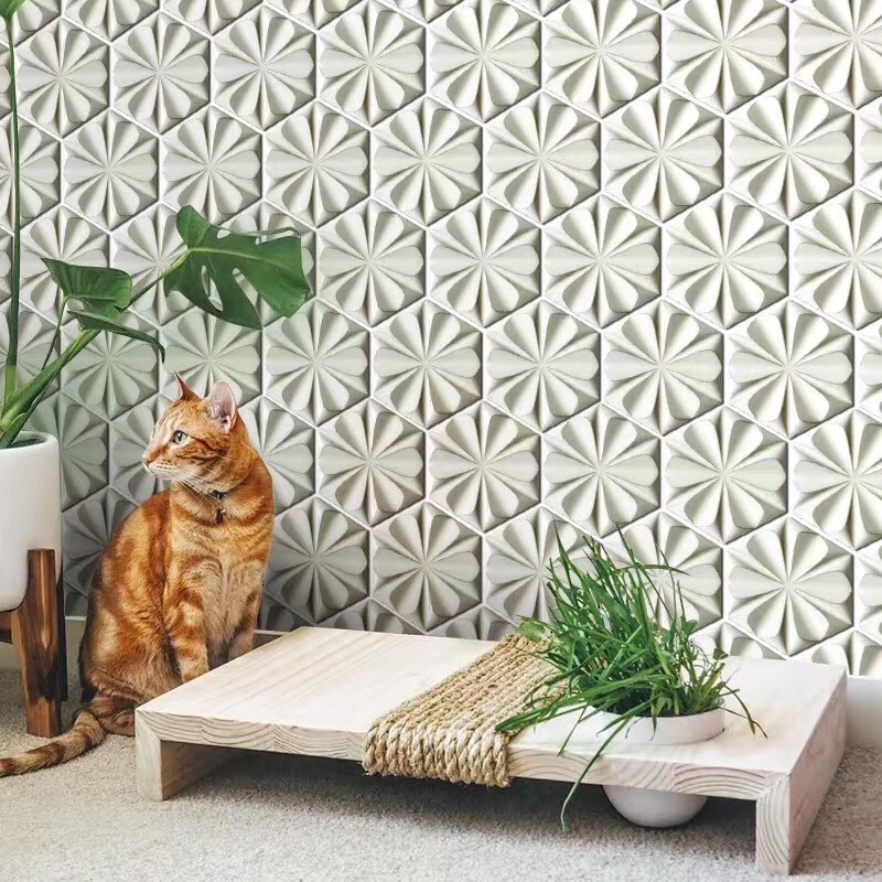 Hexagonal Mould 3D Wall Decoration Ceramic Mosaics Ceramic Floor and Wall Tiles