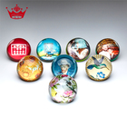 Custom Clear Transparent Colorful Crystal Ball Clear Half Round Ball Crystal Ornaments