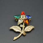 China souvenir lapel pin custom flower needle lapel pin brooch pins