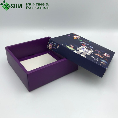 custom christmas cardboard gift box with ribbon packaging box