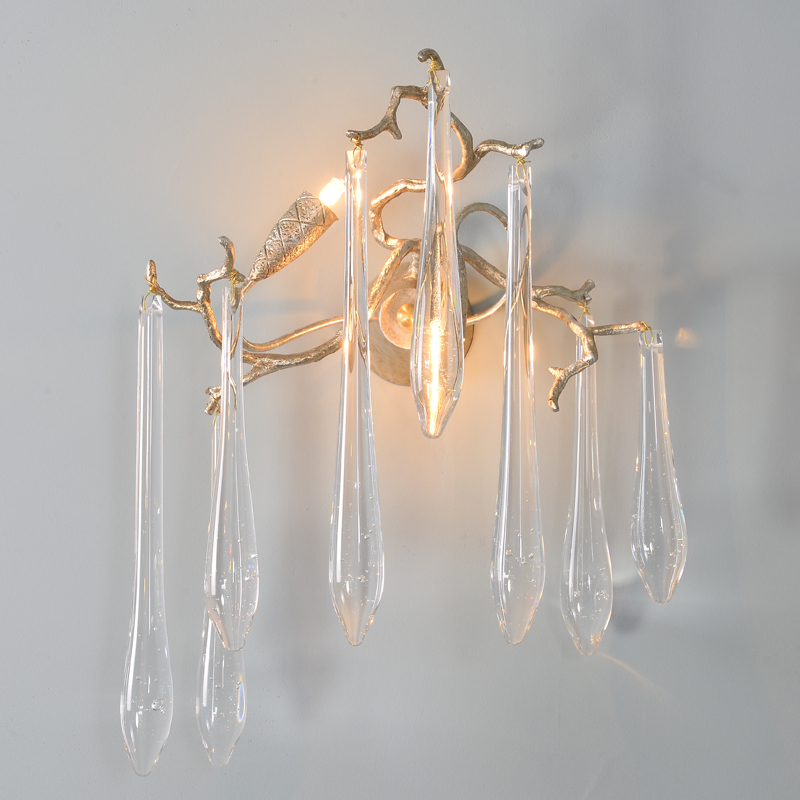 European creative led bronze Marble antique wall lamp chandelier indoor lighting bedroom hanging bedside reading lamps
