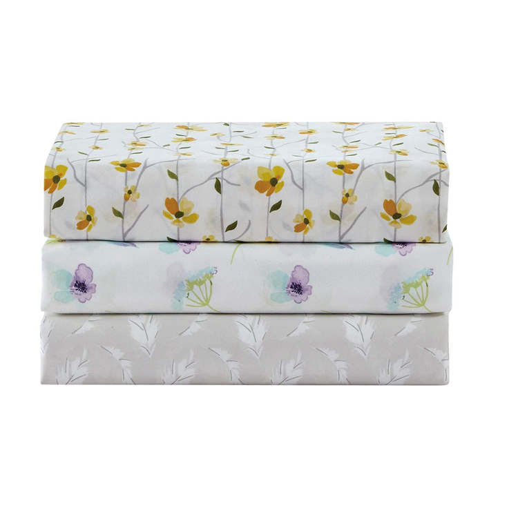 2020 Newest 100% Polyester Microfiber Printed Cover Bedding Sheets Bed Set Red