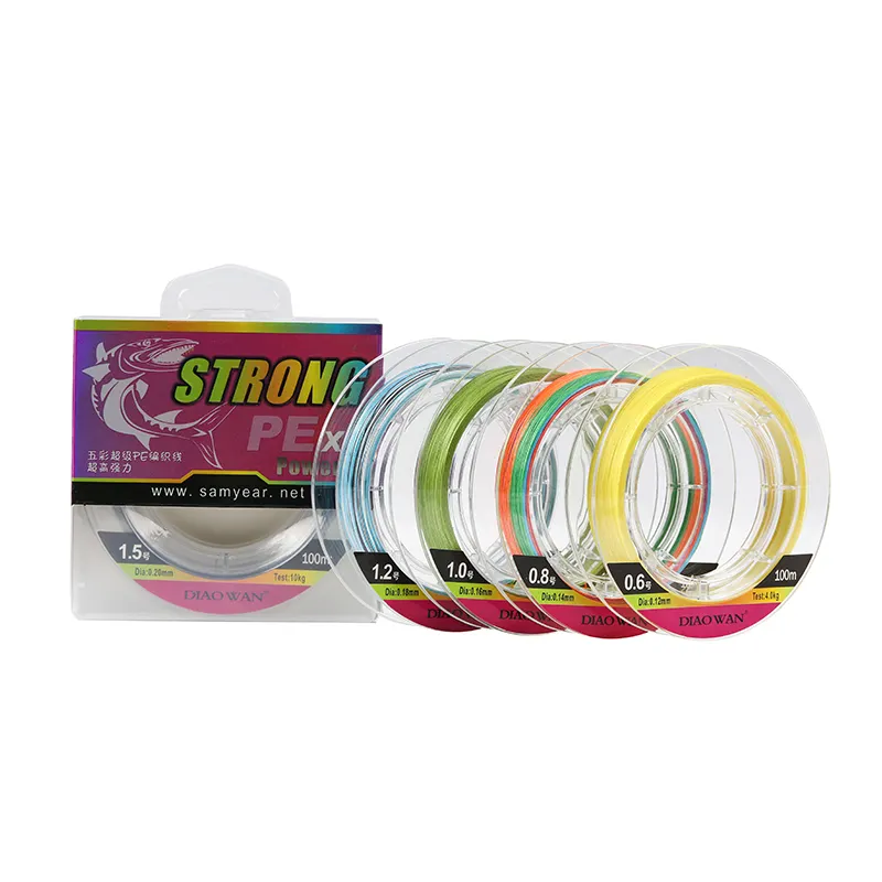 factory supplies OEM welcome PE 8 strands multifilament braided fishing line