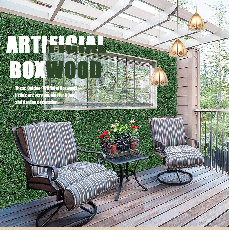 Garden Outdoor Decor 40x60cm 12Pcs green wall artificial boxwood hedge panels