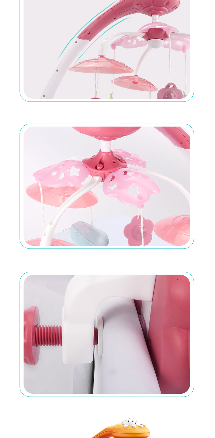 Electric Baby Bed Bell Felt Musical Mobile Felt Baby 0-6 Month Classic Crib Mobile With Owl Projector Baby Bed Bell