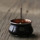 Yunnan copper silver incense burner pure handmade crafts home furnishing household indoor tea ceremony