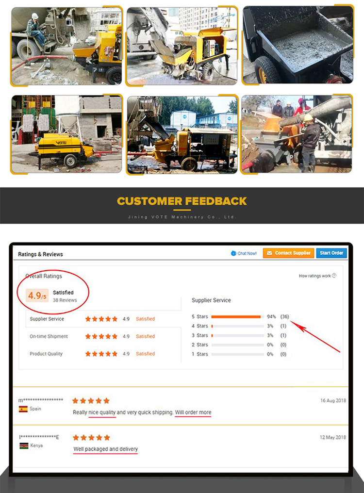 Top quality concrete pumping machine sale in philippines