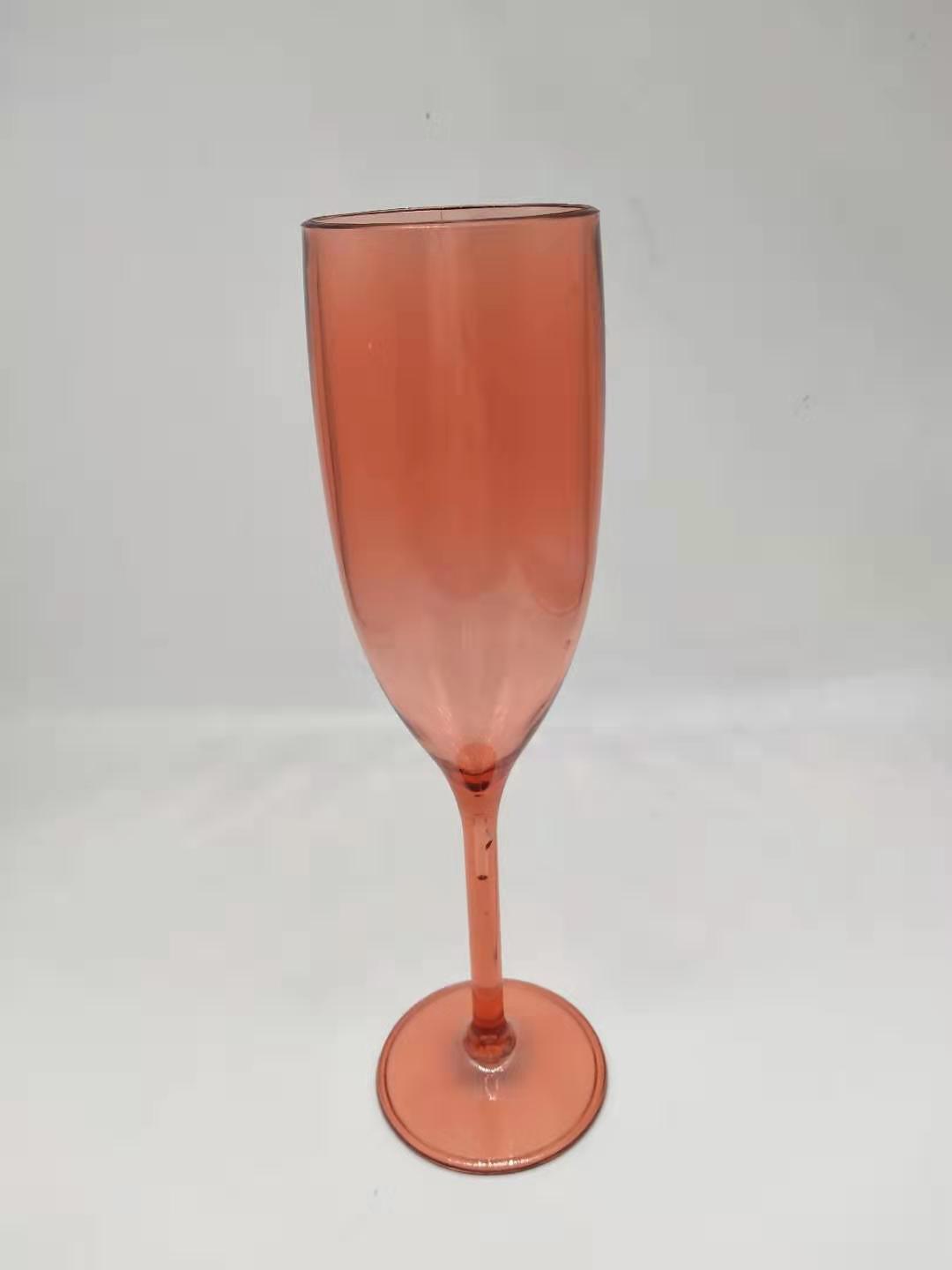 Clear Glass like Plastic Champagne Glasses 5.2oz Champagne Flutes for Parties