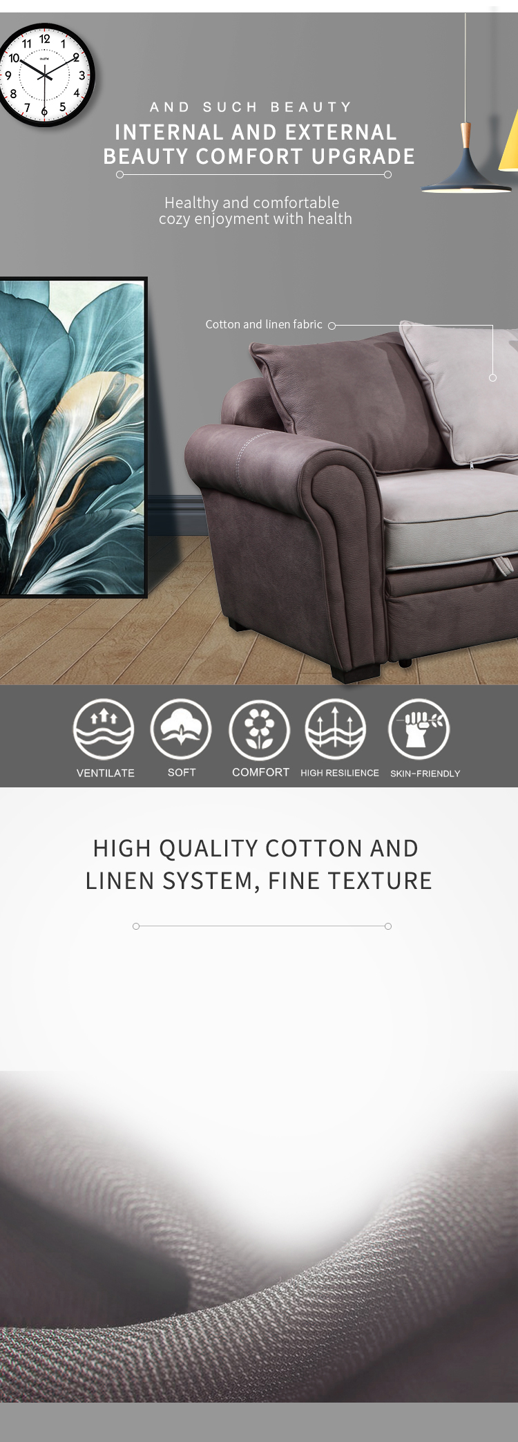 latest wholesale high quality sofa bed for living room l shape sofa set cum bed