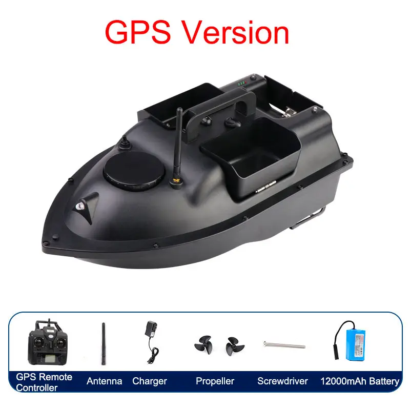 GPS Positioning 500M Independentt Control 3 Hoppers LCD Screen Remote Control RC Fishing Bait Boat Auto Cruise Control