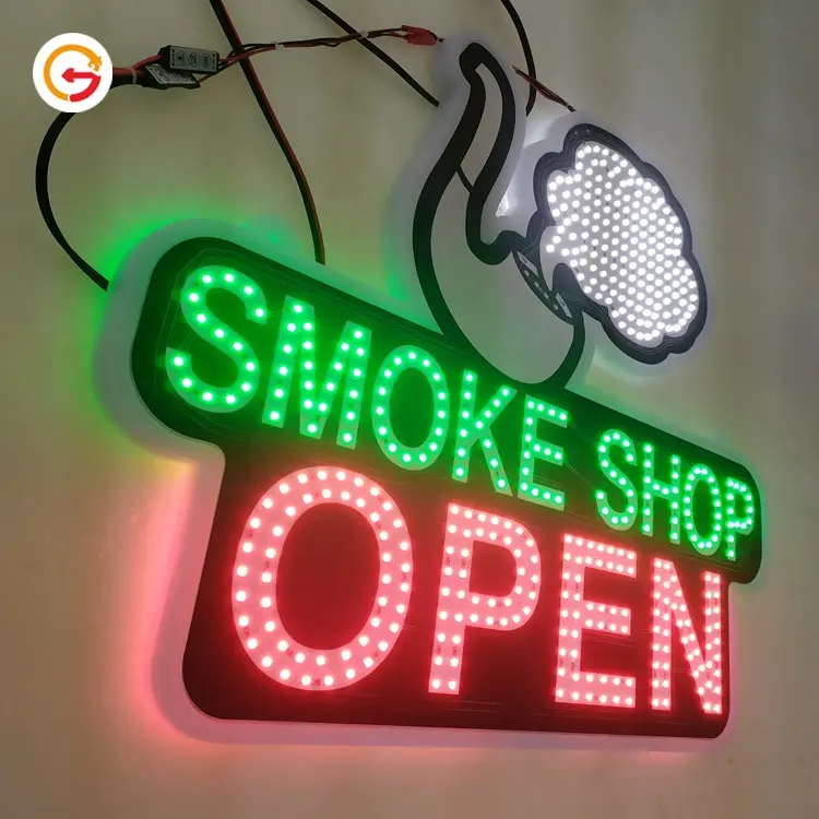 JAGUARSIGN Manufacturer Custom Double Side Smoke Shop Led Signs Tobacco Vape Store Wall Sign Led Light Outdoor Led Sign