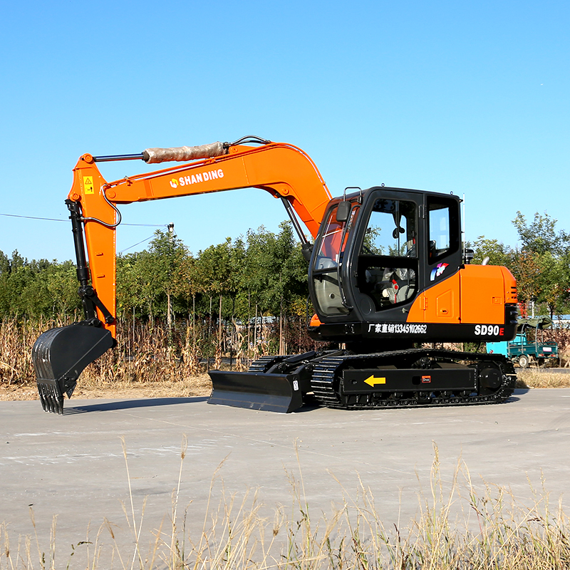 good quality SD90E Shanding mini crawler Excavator Small Digger 8 Ton Excavator With Rubber Track
