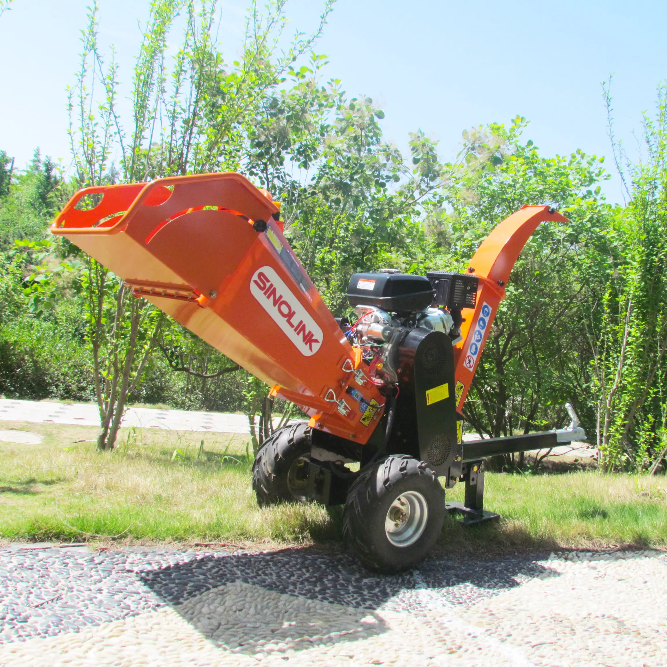 Garden Use Wood Log Branches Mini Chipper GS-120 Wood Chipper 13.5hp/14HP /15HP Gasoline Engine Professional Branch wood chipper