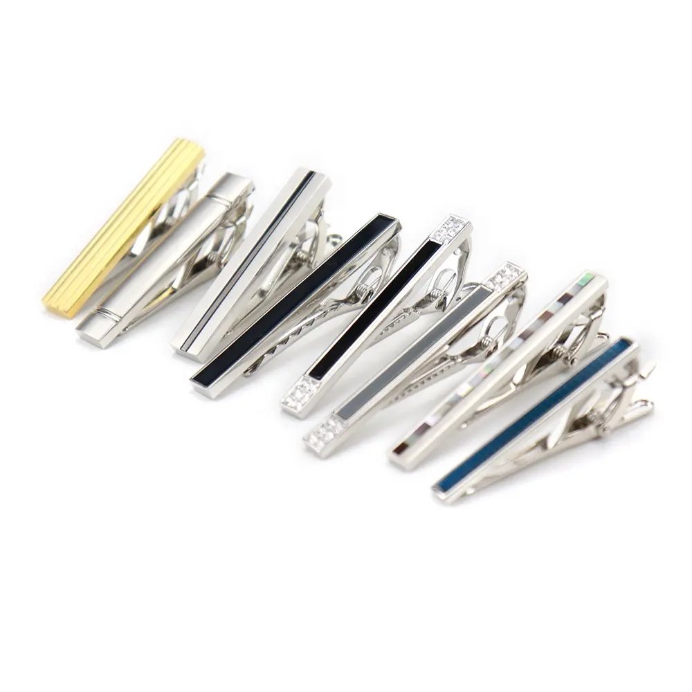 XINLI Neckwear Personalized Factory High Quality Metal Neck Tie Clip Logo Custom Manufacturers Mens Tie Pins Colorful Tie Bar