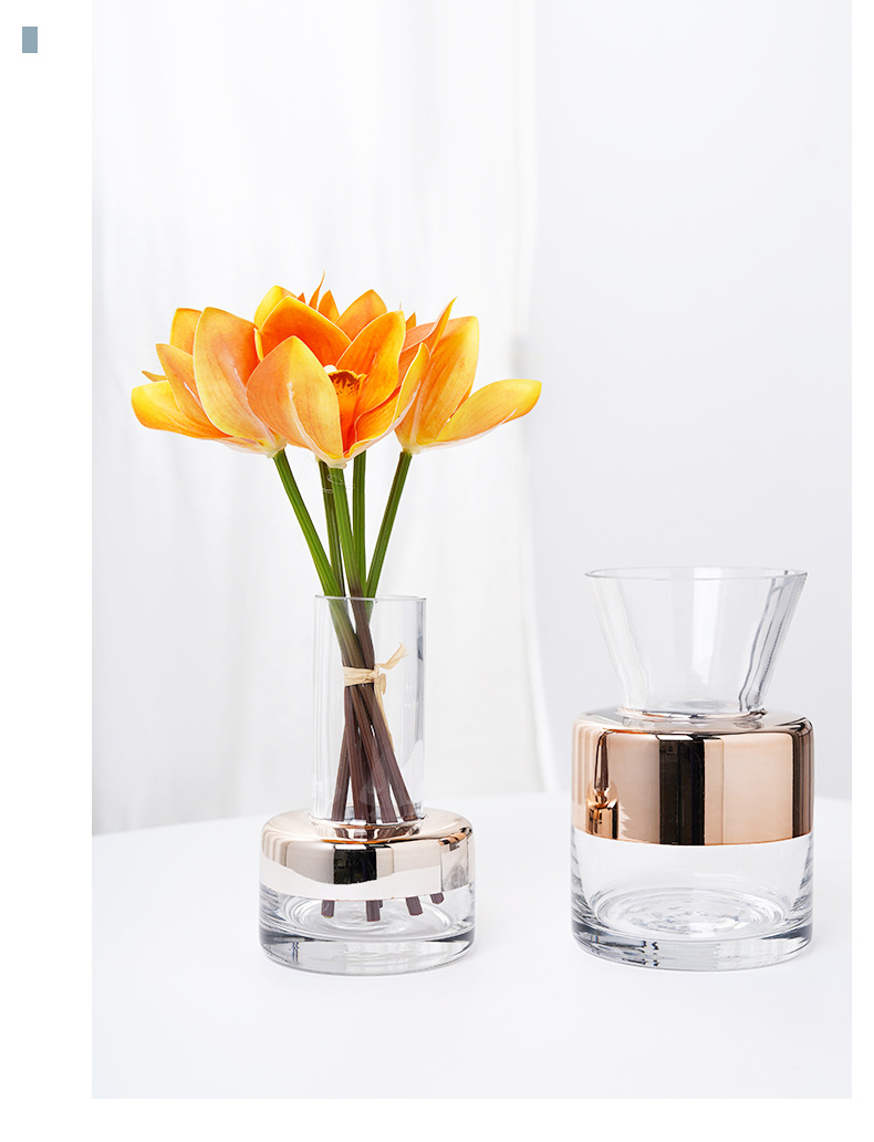 Wholesale  wedding decoration clear Glass Bottle Flower Vase