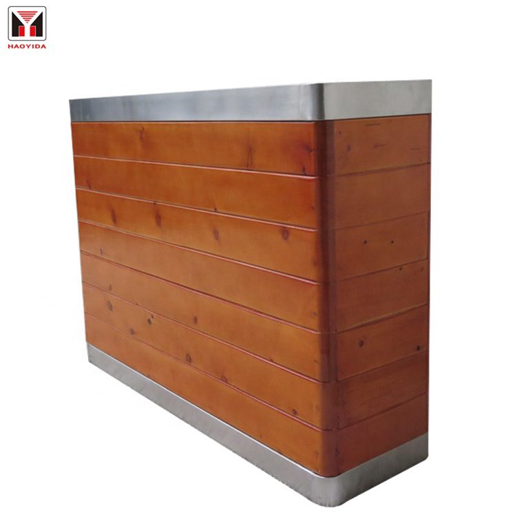 Customized Factory Outlet Flower Pot Outdoor Wooden Flower Pot Garden Furniture Park Stainless Steel Planter Pot