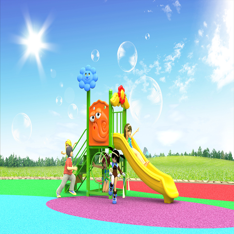 Simple Style Color Good Quality Paradise Park Outdoor Playground With Plastic Children Slide Manufactured  In China