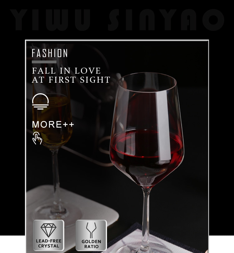 Crystal drinking 540ml goblet wine glass cup disposable
