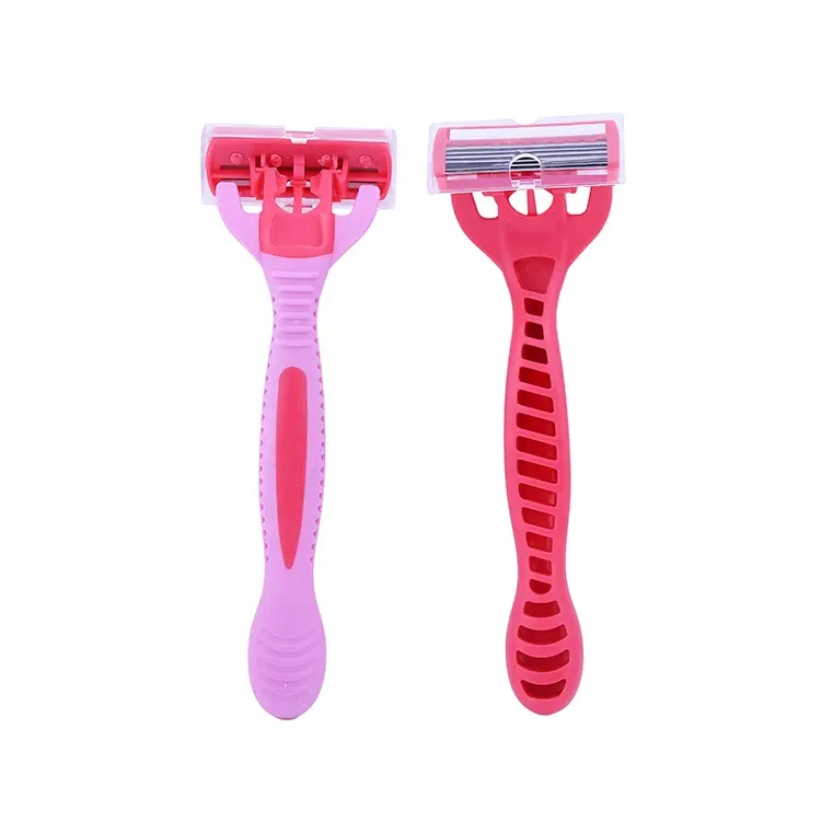 High quality safety disposable razor women razor pink razor with 6 blades