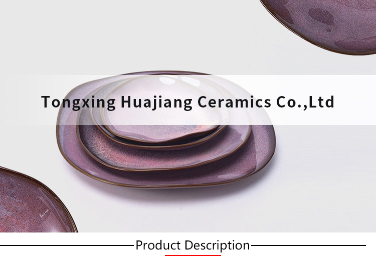 The latest design fancy rectangle gold marble porcelain serving plate for restaurant