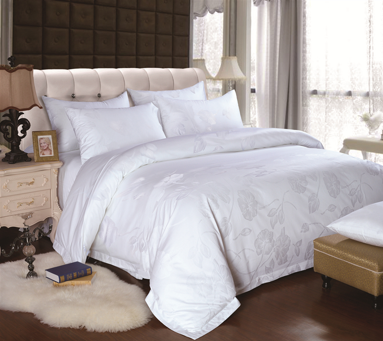 Five-star hotel with stylish floral Jacquard cotton quilt cover bedding