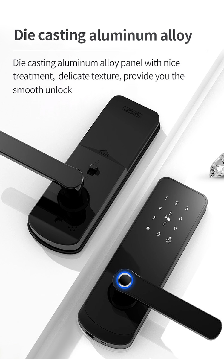 Tediton Keyless Smart Fingerprint Password System Digital Door Lock by Ttlock APP