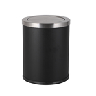 Hotel Storage metal Litter bin Black Swing bin for room