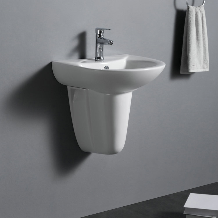 PB201 Factory direct sell wall hung ceramic bathroom sink for home hotel