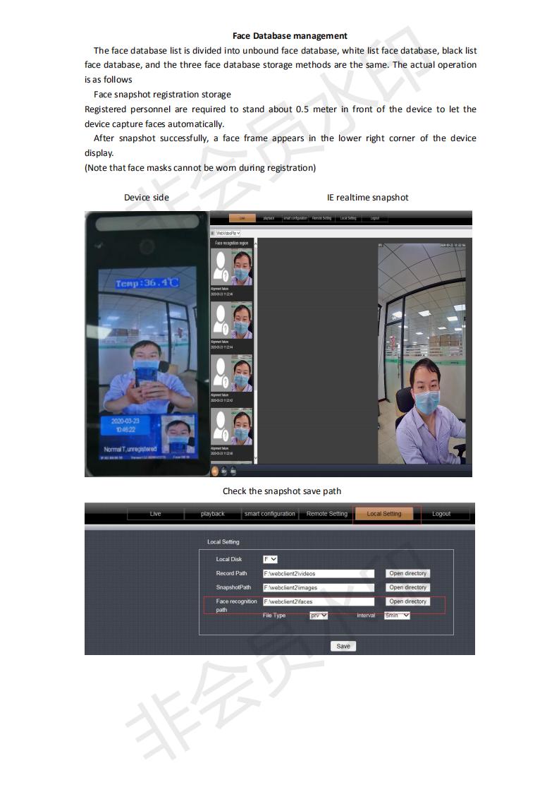 Forehead Body Temperature Face Recognize Thermo imaging system Camera Thermography imaging system Access control non-contact