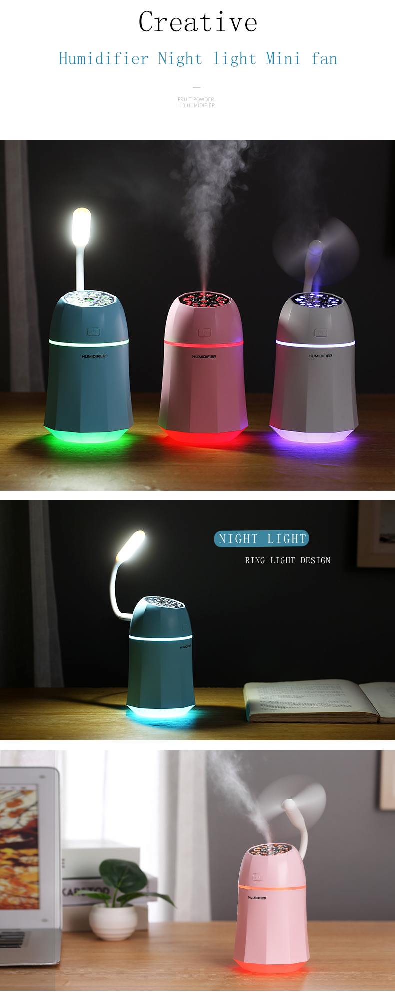 280ML Portable USB Mini Table Desk Humidifier With Personal Air Nano Mist Humidifier