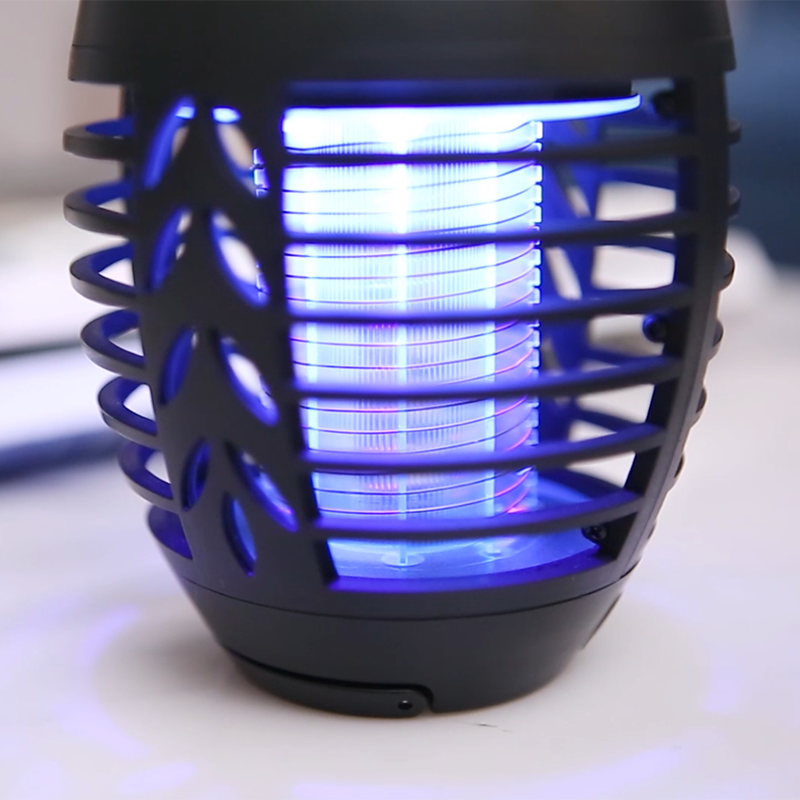 Camping Black Rechargeable battery electronic outdoor IP67 usb powered led uv mosquito insect killer Lantern lamp