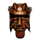 ANCIENT COPPER COLOR RESIN BOB HEAD EYE GLASSES HOLDER AND DISPLAY