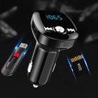 Hot sale Wireless Car Charger Dual USB Port FM transmitter Handfree Mp3 Player support TF Card