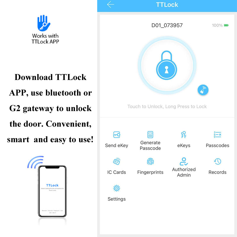 Outdoor Hot Sell Smart Aluminum Front Door Locks for Home Digital