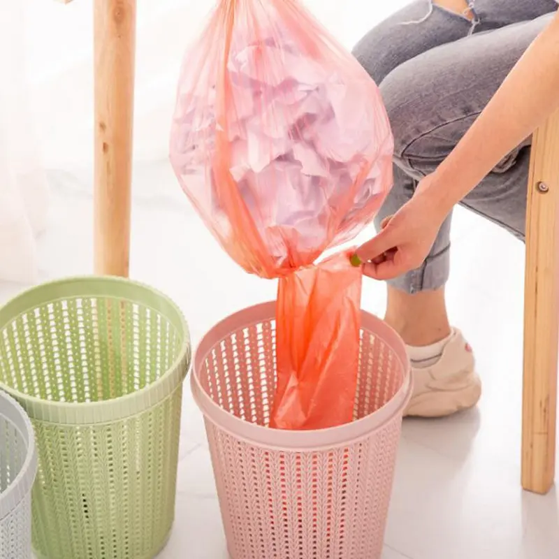 Waste Bins With Trash Bag Creative non-removable garbage bags Hollow Trash Can Creative Living Room Bedroom kitchen Trash Can
