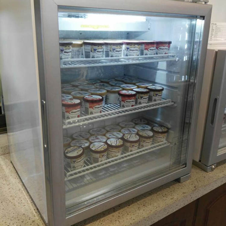 Ice cream vertical freezer display cabinet