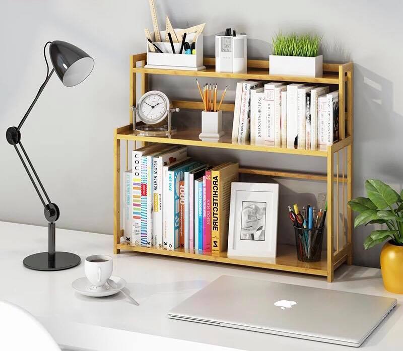 Shelf Organizer Slim Bamboo Cook Book Stand Holder bamboo wood bookshelf organizer home bottle bowel rack holder magazine rack
