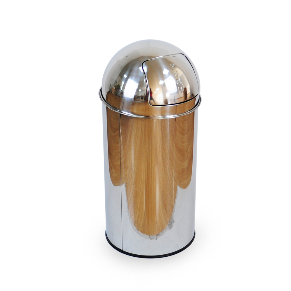 High quality 50 liter household kitchen stainless steel trash can with Inner Bucket