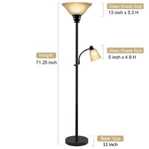 floor lamp with side reading light