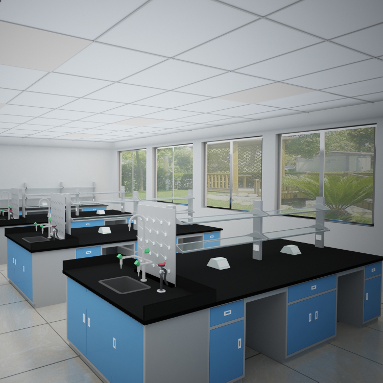 Nội thất phòng thí nghiệm hiện đại bằng nhựa phenolic Ghế phòng thí nghiệm có thể di chuyển bằng hóa chất mô-đun 1