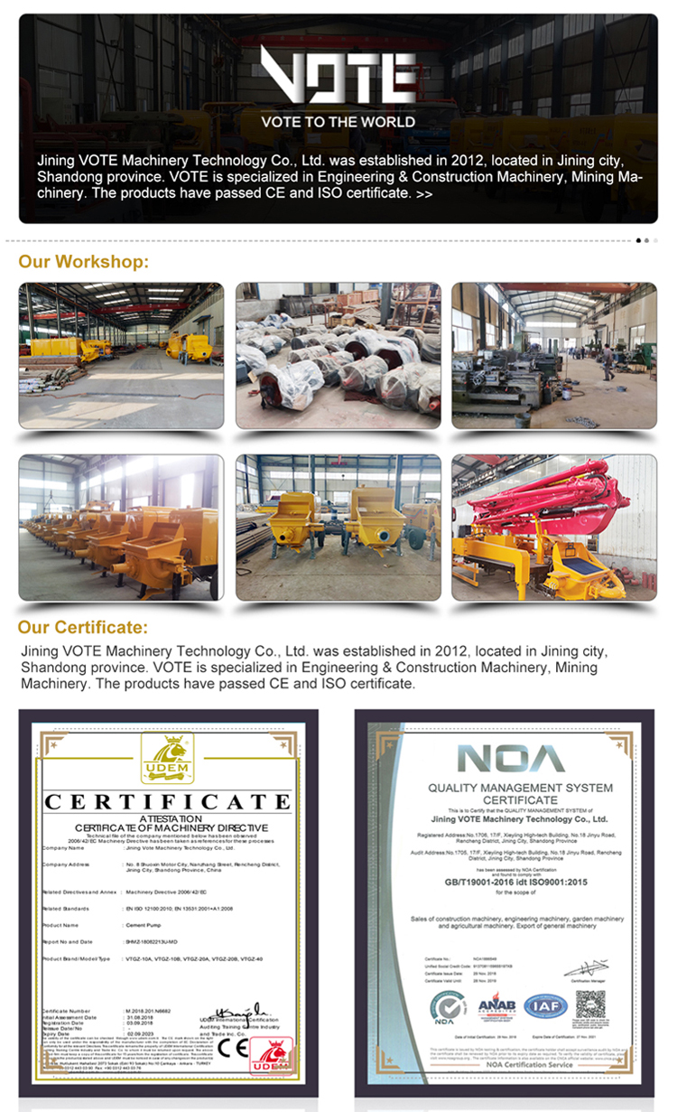 Top quality concrete pumping machine sale in philippines