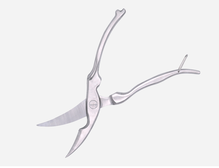 silver manual heavy duty chicken bone poultry strong cutter all stainless steel multi household kitchen scissors
