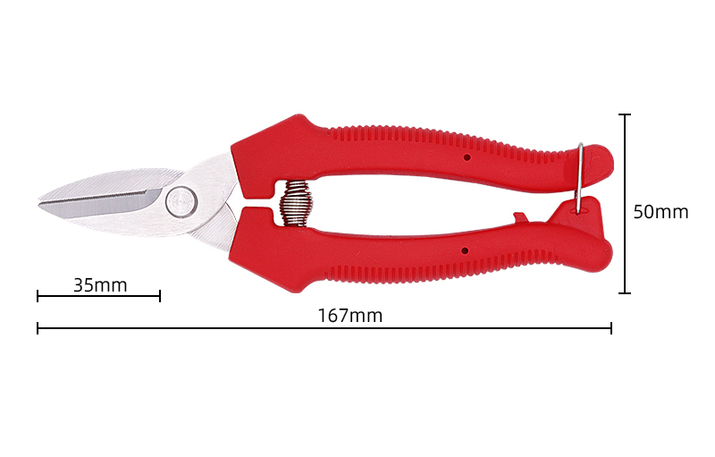 red metal steel vintage grape plant trimming professional shear soft handle bonsai pruning garden scissors