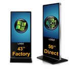 43/43/50/55/58/65/75/86 Inch Led HD Indoor Touch Digital Signboard Equipment Vertical Floor Standing Advertising Player