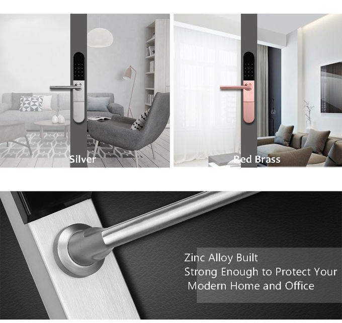 Tediton WiFi Biometric Fingerprint Aluminum Sliding Glass Door Lock Digital smart lock door