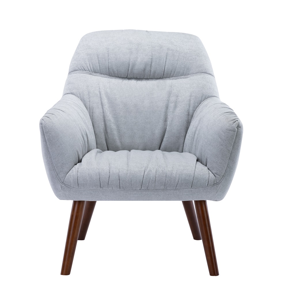 China Furniture Wholesale Price Wood Frames Armchair Modern Fabric Leisure Chair Solid Wood Legs Accent Chair Furniture