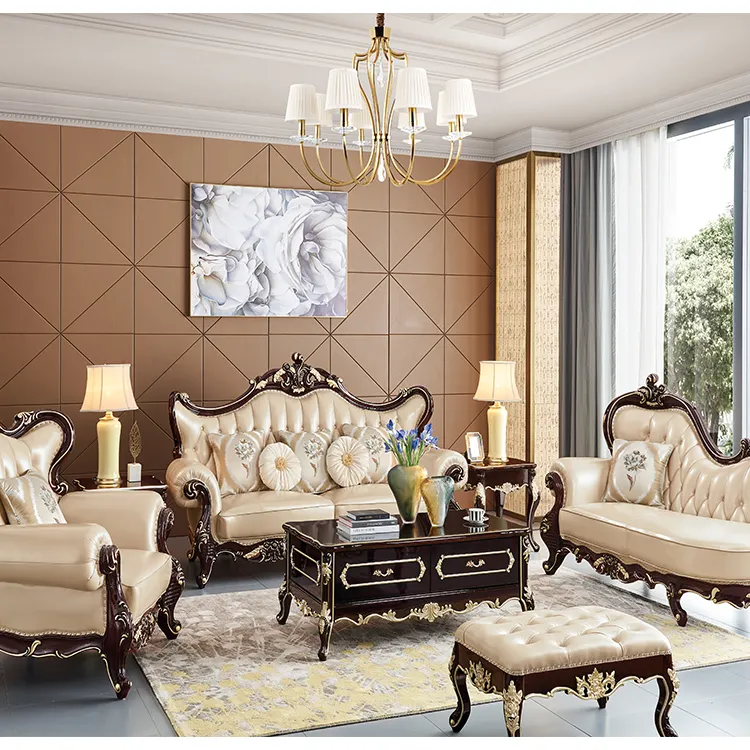Кожаный диван в европейском стиле для гостиной, набор мебели для гостиной, дизайнерский диван в итальянском стиле для гостиной